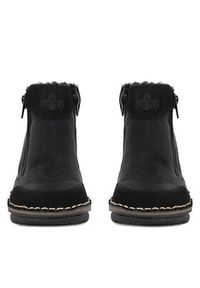 Rieker Botki 73352-00 Czarny. Kolor: czarny. Materiał: materiał #2