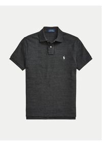 Polo Ralph Lauren Polo 710680784011 Czarny Custom Slim Fit. Typ kołnierza: polo. Kolor: czarny. Materiał: bawełna #5