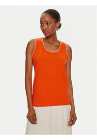 United Colors of Benetton - United Colors Of Benetton Bluzka 34G7DH00W Pomarańczowy Regular Fit. Kolor: pomarańczowy. Materiał: bawełna