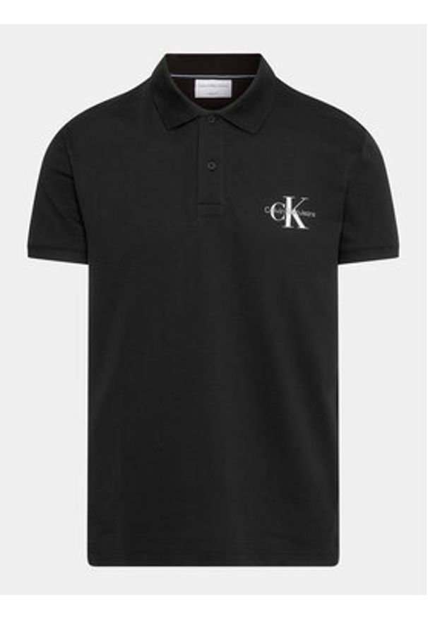 Calvin Klein Jeans Polo J30J323395 Czarny Regular Fit. Typ kołnierza: polo. Kolor: czarny. Materiał: bawełna