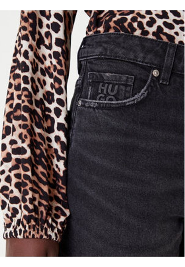 Hugo - HUGO Jeansy 50546496 Czarny Wide Leg. Kolor: czarny