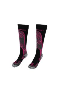 salomon - Skarpety zimowe na narty i snowboard Salomon wełna. Kolor: czarny, różowy, wielokolorowy. Materiał: wełna. Sport: snowboard, narciarstwo #1
