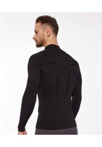 Bluza męska wełniana Brubeck EXTREME MERINO. Okazja: na co dzień. Kolor: czarny. Materiał: wełna. Sezon: zima. Styl: casual #2