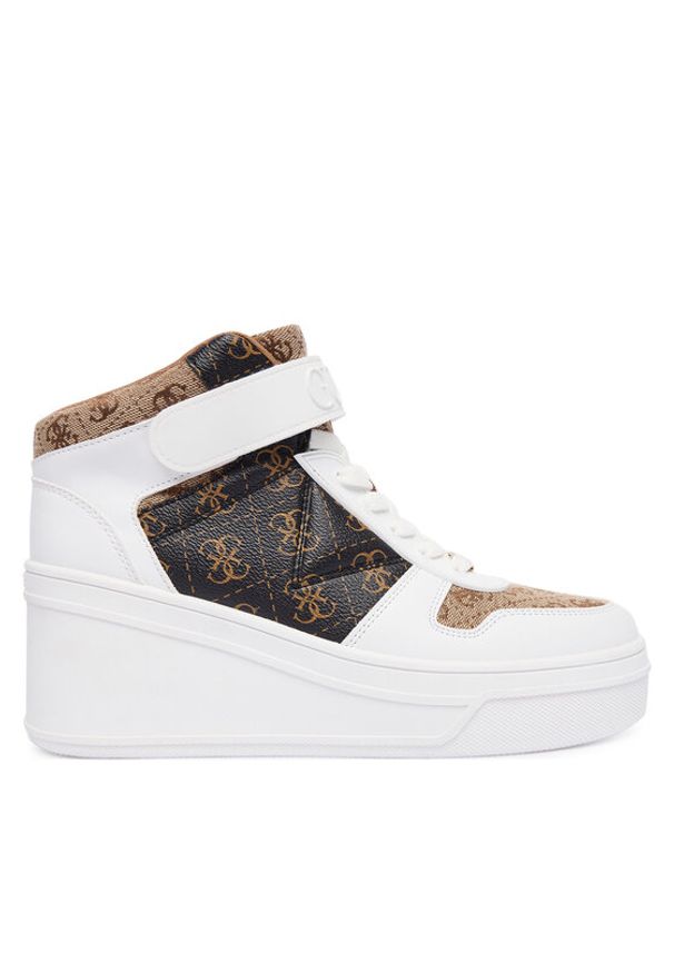 Guess Sneakersy FLFRUK FAL12 Beżowy. Kolor: beżowy. Materiał: skóra