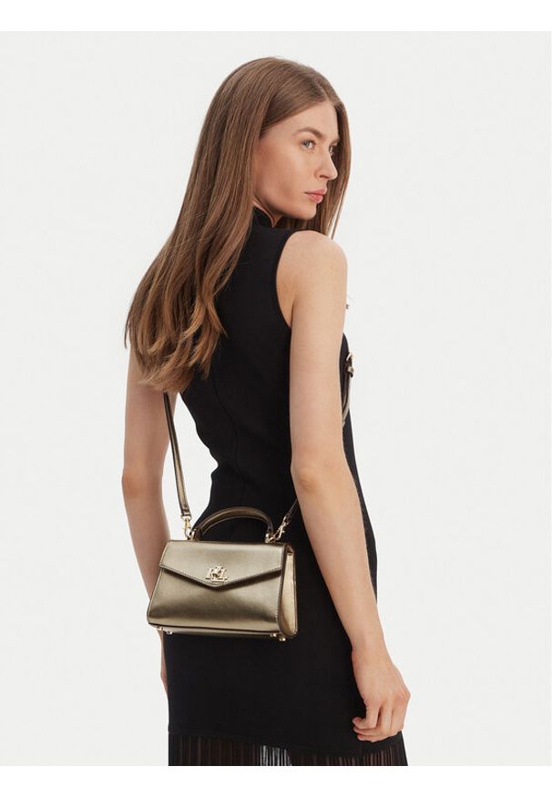 Lauren Ralph Lauren - LAUREN RALPH LAUREN Torebka 431P02413001 Złoty. Kolor: złoty. Materiał: skórzane