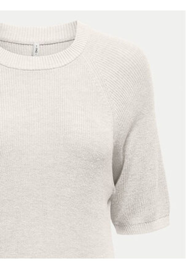 only - ONLY Sweter Lecia 15339541 Beżowy Regular Fit. Kolor: beżowy. Materiał: wiskoza