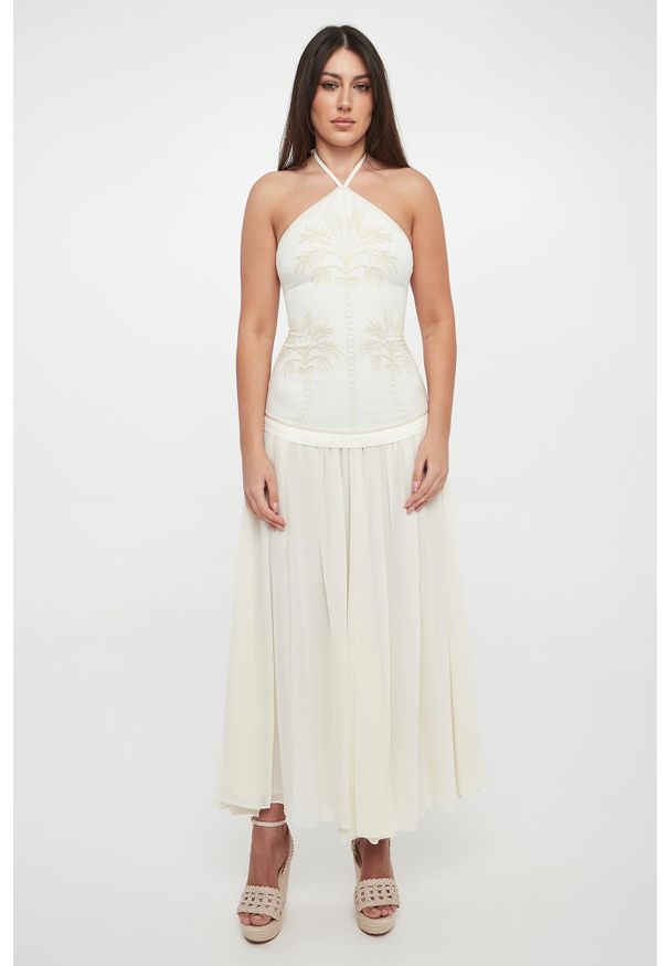 Twinset U&B - Sukienka lniana midi TWINSET U&B. Materiał: len. Długość: midi