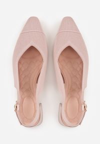 Renee - Różowe Czółenka VICES Soft Fit Slingback na Lakierowanym Słupku z Elastyczną Cholewką Comfort Coromenis. Zapięcie: sprzączka. Kolor: różowy. Materiał: lakier. Szerokość cholewki: normalna. Obcas: na słupku. Styl: elegancki #4