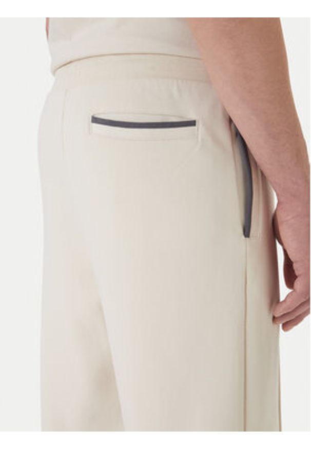 BOSS Spodnie dresowe Sense 50557197 Beżowy Regular Fit. Kolor: beżowy. Materiał: bawełna
