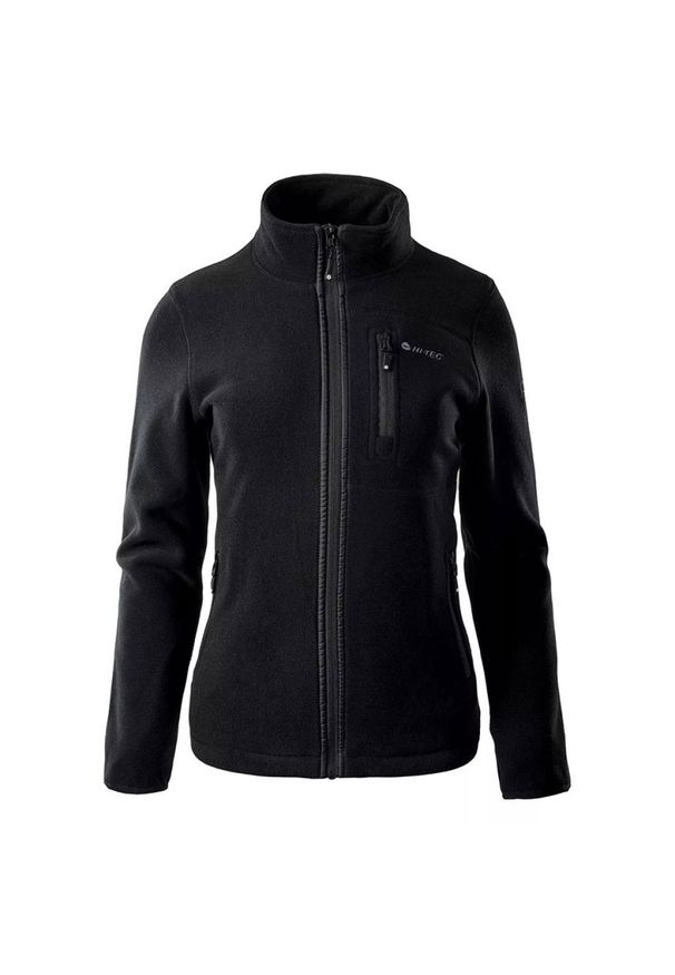 Hi-tec - Polar damski Hi-Tec Lady Porto - czarny, Rozmiar XL. Typ kołnierza: kołnierzyk stójkowy. Kolor: czarny. Materiał: polar