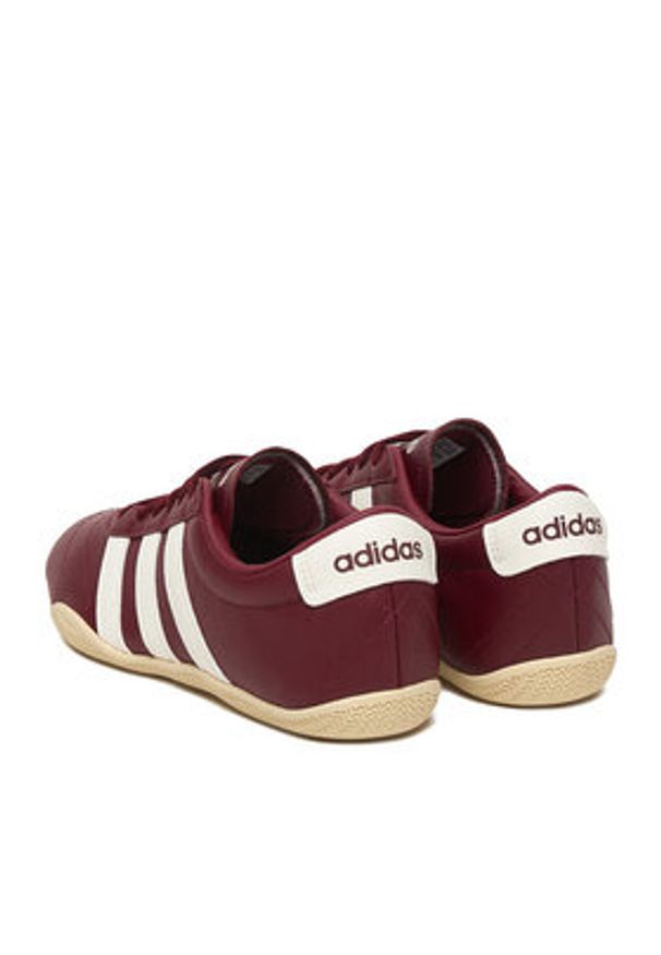 Adidas - adidas Sneakersy C-GRAND COURT LO JQ7242 Bordowy. Kolor: czerwony. Materiał: skóra