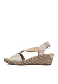 Rieker Sandały CEO-624H6-60 Beżowy. Kolor: beżowy. Materiał: skóra #3