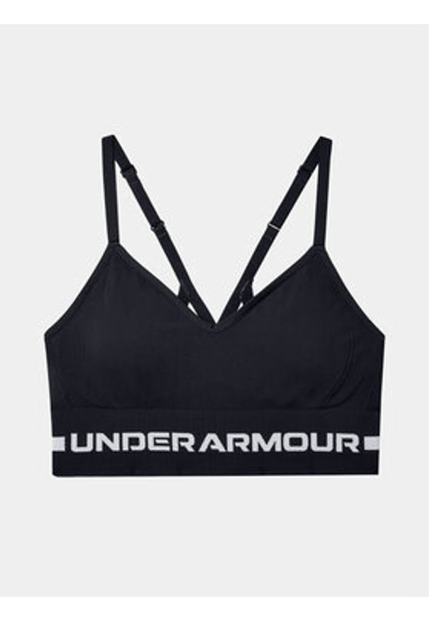 Under Armour Biustonosz sportowy Ua Seamless Low Long Bra 1357719-001 Czarny Compression Fit. Kolor: czarny. Materiał: syntetyk
