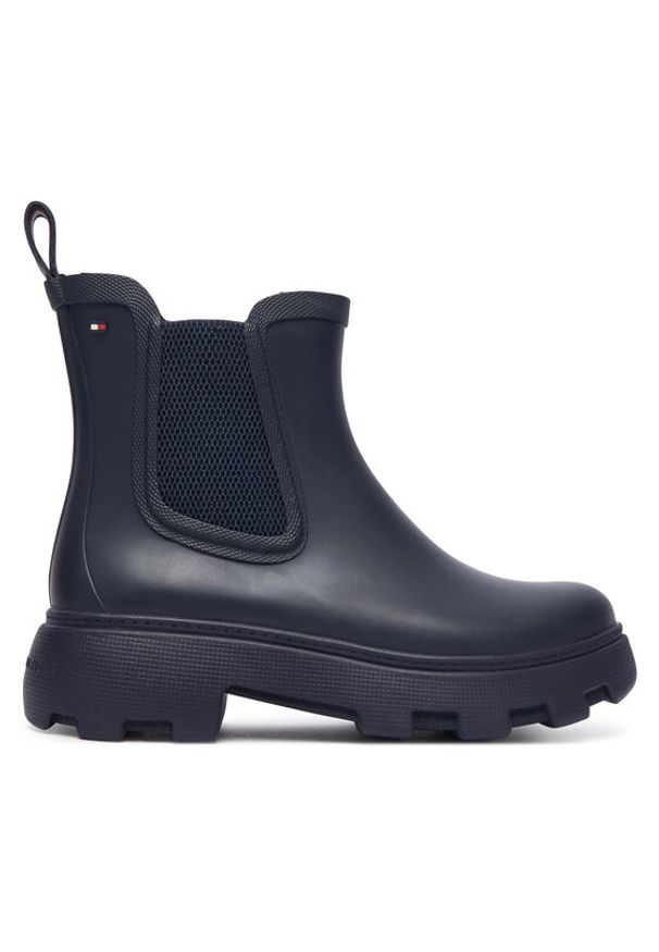 TOMMY HILFIGER - Tommy Hilfiger Kalosze Flag Cleated FW0FW09387 Granatowy. Kolor: niebieski. Materiał: guma