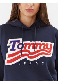 Tommy Jeans Bluza DW0DW17689 Granatowy Relaxed Fit. Kolor: niebieski. Materiał: bawełna