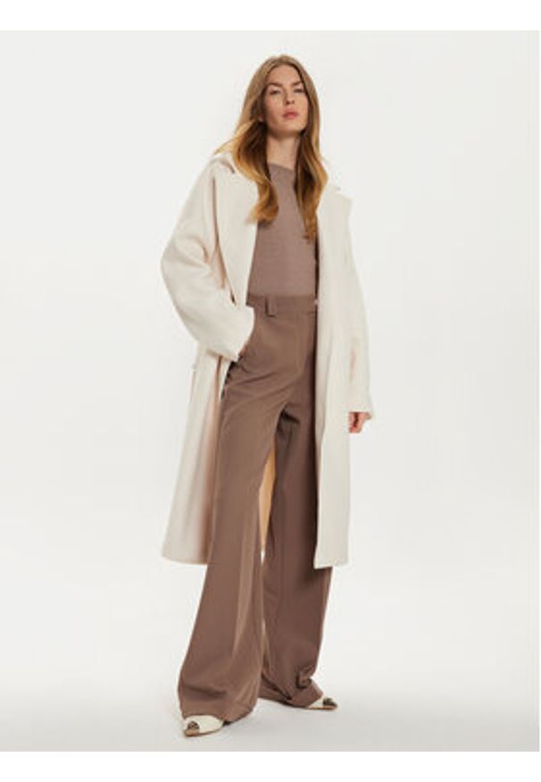 Gina Tricot Płaszcz przejściowy 22987 Écru Regular Fit. Materiał: syntetyk