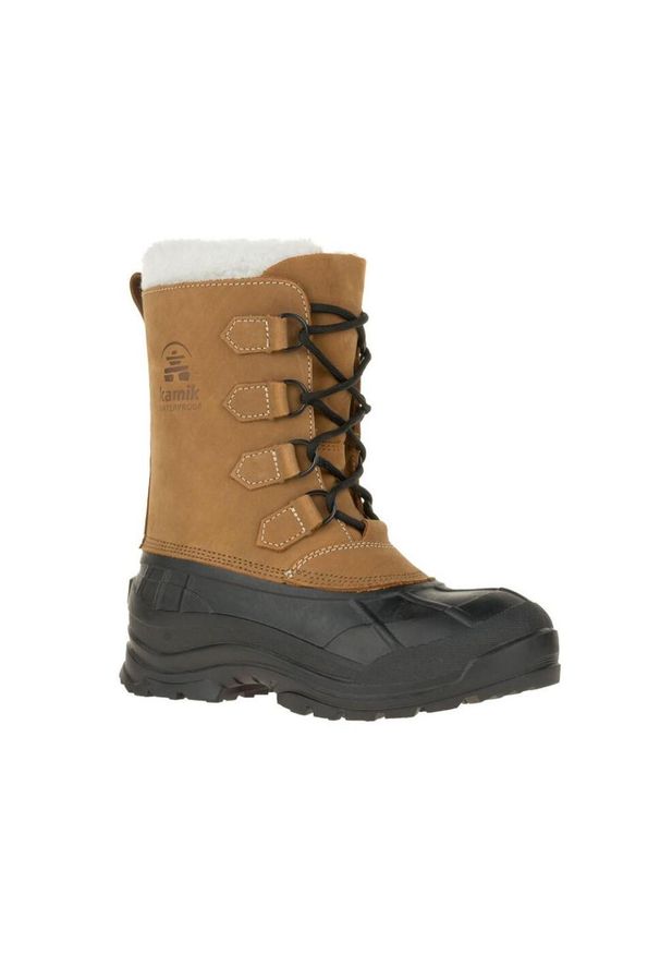 Botki zimowe Alborg Kamik. Kolor: brązowy. Sezon: zima. Styl: elegancki