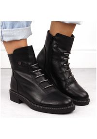 Botki damskie ocieplane czarne Jezzi ASA252-5. Kolor: czarny. Materiał: futro, skóra ekologiczna #6