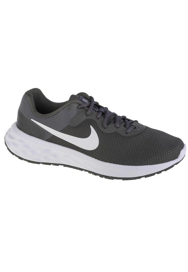 Homme NIKE REVOLUTION 6 NIKE 004-IRON GREY/WHITE SMOKE DC3728 Gris Nike. Kolor: szary. Materiał: syntetyk, tkanina, materiał. Model: Nike Revolution. Sport: bieganie