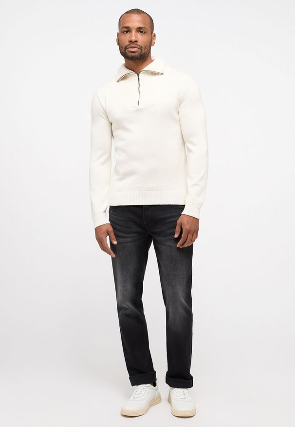Mustang - MUSTANG Emil T Zipper MĘSKI SWETER NA SUWAK Cloud Dancer 1014121 2020