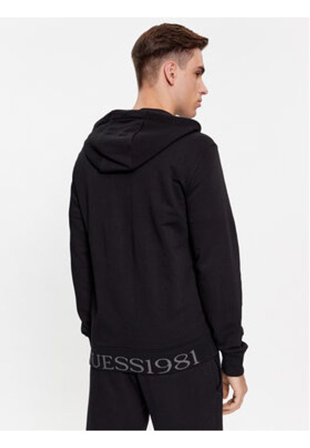 Guess Bluza M4RQ48 KBK32 Czarny Regular Fit. Kolor: czarny. Materiał: syntetyk, bawełna