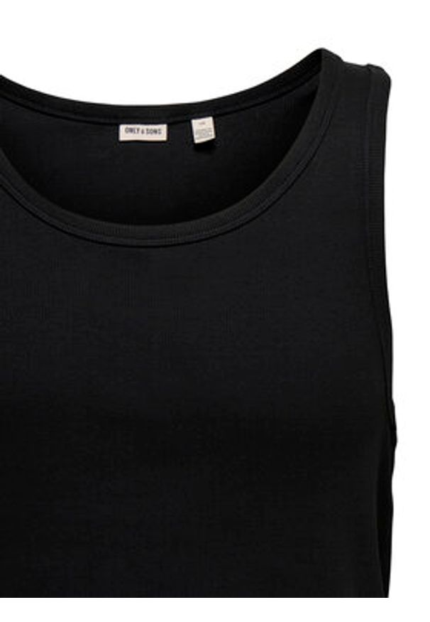 Only & Sons Tank top Tanner 22030217 Czarny Regular Fit. Kolor: czarny. Materiał: bawełna