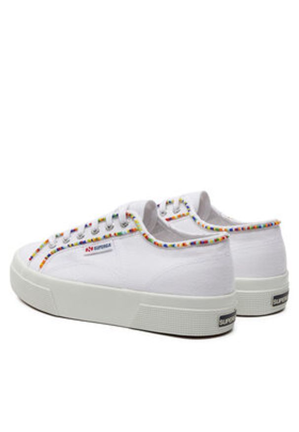 Superga Tenisówki Multicolor Beads 2740 S4131FW Biały. Kolor: biały. Materiał: materiał
