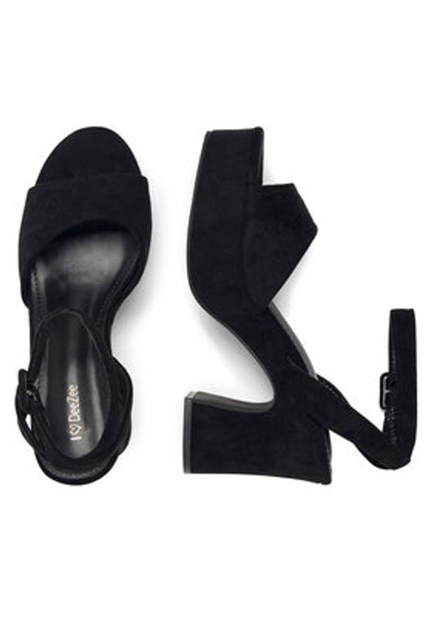 DeeZee Sandały HY1808-01 Czarny. Kolor: czarny. Materiał: materiał