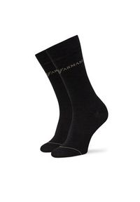 Emporio Armani Zestaw 3 par wysokich skarpet męskich EM000554 AF12276 MC061 Czarny. Kolor: czarny. Materiał: bawełna, materiał #5