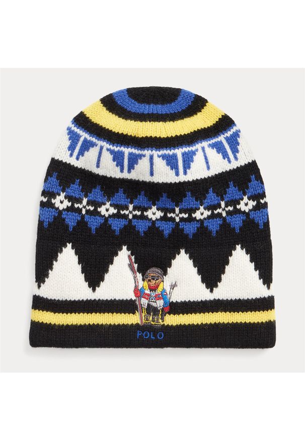 Czapka Polo Ralph Lauren 455898807001 Black Multi. Materiał: wełna, materiał