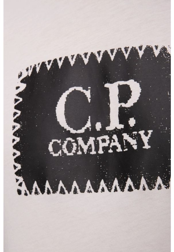 C.P. Company - C.P. COMPANY Biały męski t-shirt. Kolor: biały