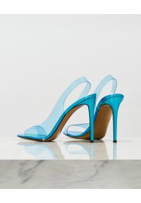 ALEXANDRE VAUTHIER - Niebieskie transparentne sandały na szpilce Vinavill. Zapięcie: pasek. Kolor: niebieski. Materiał: lakier. Obcas: na szpilce