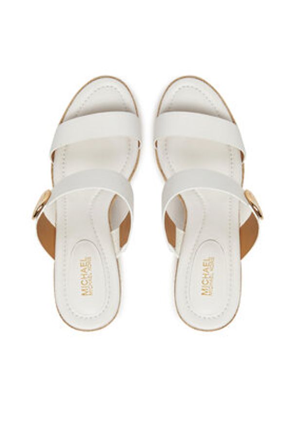 MICHAEL Michael Kors Espadryle Lucinda 40S4LCMS3L Biały. Kolor: biały. Materiał: skóra