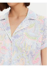 Lauren Ralph Lauren - LAUREN RALPH LAUREN Piżama ILN92421 Niebieski Regular Fit. Kolor: niebieski. Materiał: bawełna, wiskoza #3