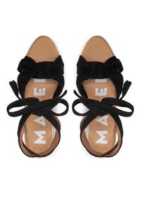 Manebi Espadryle Hamptons Wedge Espadrilles With Knot K 1.0 WS Czarny. Kolor: czarny. Materiał: skóra, zamsz #3