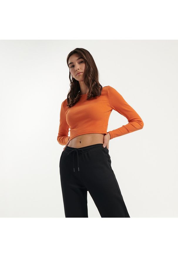 House - Top z długim rękawem Basic pomarańczowy - Pomarańczowy. Kolor: pomarańczowy. Długość rękawa: długi rękaw. Długość: długie