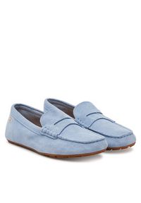 TOMMY HILFIGER - Tommy Hilfiger Mokasyny Flag Soft Suede Driver Loafer FW0FW08558 Niebieski. Kolor: niebieski. Materiał: zamsz, skóra #5