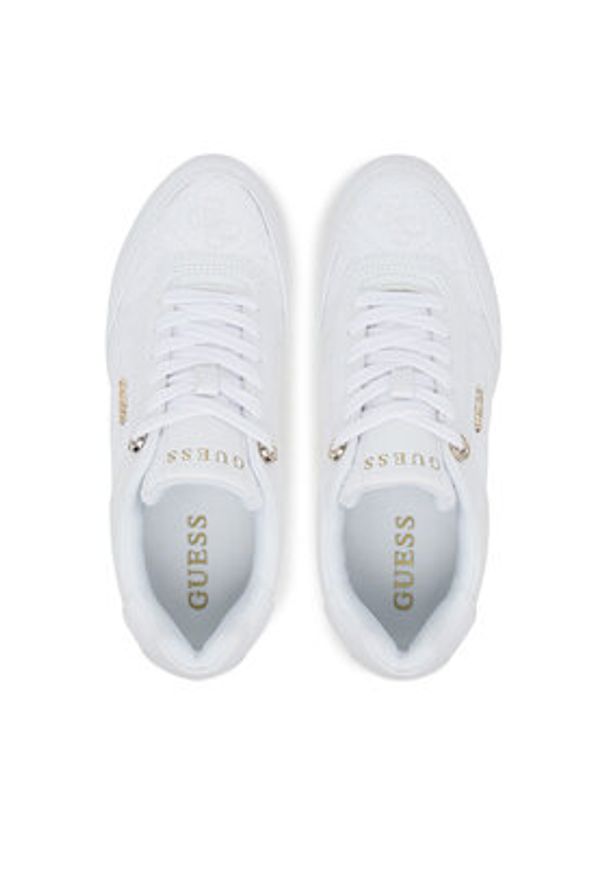 Guess Sneakersy FLTCM9 FAL12 Biały. Kolor: biały. Materiał: skóra