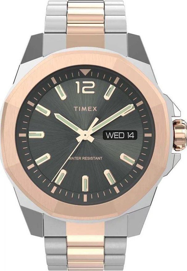 Zegarek Timex Zegarek Timex Essex TW2V43100 męski srebrny. Kolor: srebrny