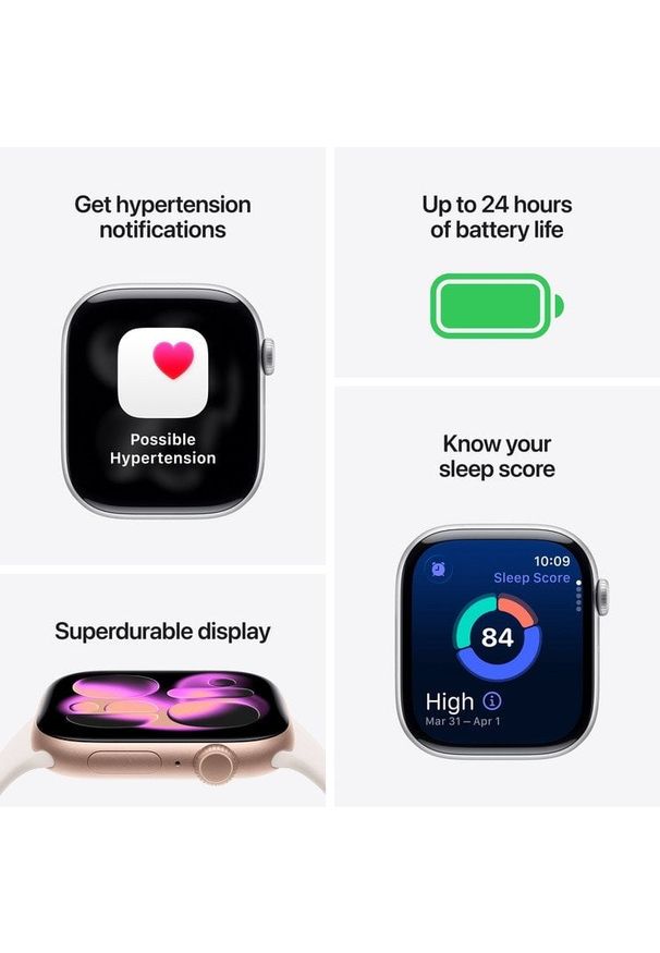 APPLE - Watch Series 11 46mm Silver /Purple Fog Sport Band - S/M. Styl: sportowy