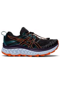 Buty do biegania damskie Asics Trabuco Max. Kolor: wielokolorowy, pomarańczowy, czarny. Materiał: materiał, syntetyk, tkanina. Szerokość cholewki: normalna