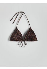 Reserved - Góra bikini - brązowy. Kolor: brązowy. Materiał: materiał. Wzór: gładki
