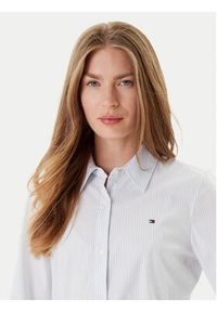 TOMMY HILFIGER - Tommy Hilfiger Koszula Ess WW0WW47169 Błękitny Regular Fit. Kolor: niebieski. Materiał: bawełna #2