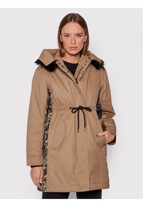 Pinko Parka Byway 1G16B1 Y75Q Brązowy Regular Fit. Kolor: brązowy. Materiał: bawełna