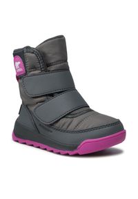 sorel - Sorel Śniegowce Childrens Whitney II Strap Wp NC3919 Szary. Kolor: szary. Materiał: materiał