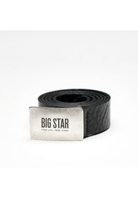 Big Star Accessories - Czarny Pasek Męski Big Star Ozdobna Klamra. Kolor: czarny. Materiał: skóra. Styl: elegancki #4
