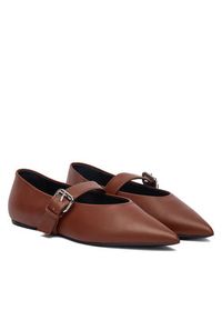 Weekend Max Mara Baleriny 2615521054650 Brązowy. Kolor: brązowy. Materiał: skóra #4