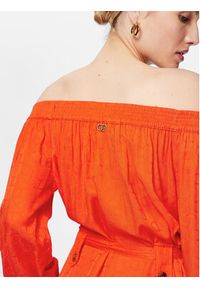 TwinSet - TWINSET Sukienka letnia 231TT2141 Pomarańczowy Regular Fit. Kolor: pomarańczowy. Materiał: wiskoza. Sezon: lato #2