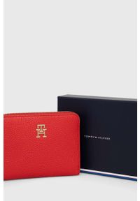 TOMMY HILFIGER - Tommy Hilfiger portfel damski kolor czerwony. Kolor: czerwony #4
