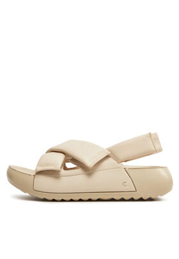 ecco - ECCO Sandały Cozmo Pf W 20665301378 Beżowy. Kolor: beżowy. Materiał: skóra